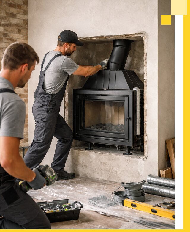 Установка каминных топок в Реутове: монтаж, подключение