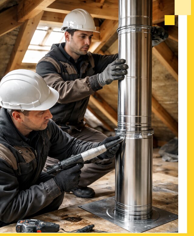 Монтаж дымоходов для каминов в Реутове с гарантией качества