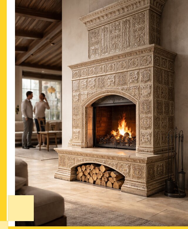 Купить изразцовый камин в Реутове от 260175 р. | ЭриданРтв