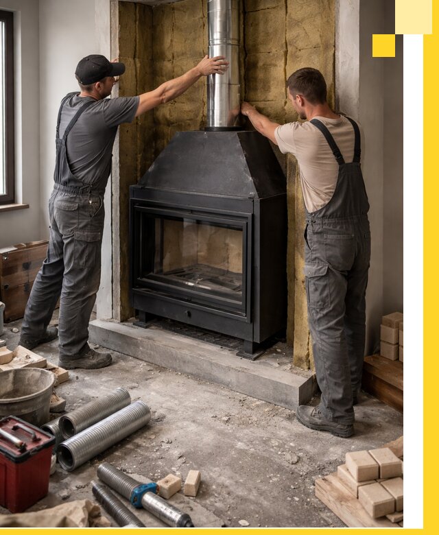 Изготовление и монтаж закрытых каминов в Реутове под ключ