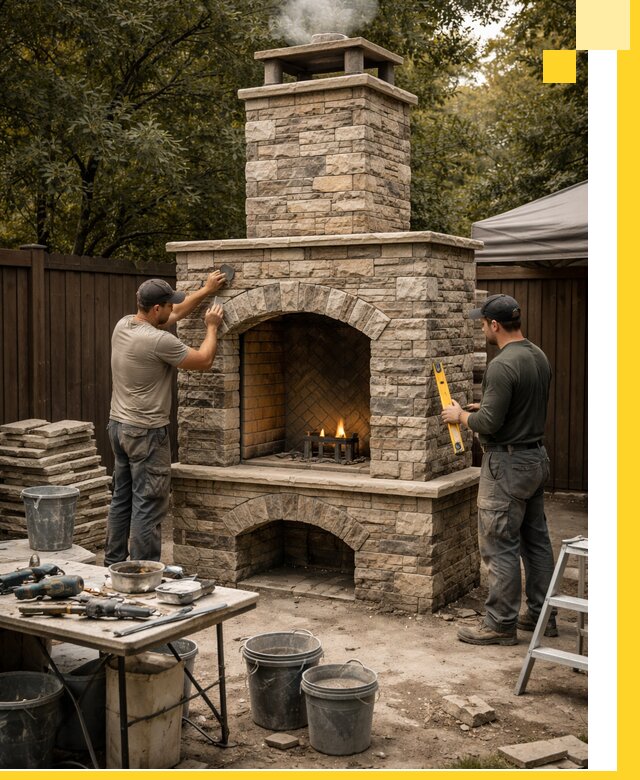 Проектирование и установка уличных каминов в Реутове