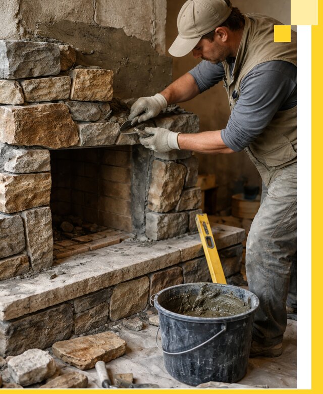 Изготовление и установка каменных каминов под ключ в Реутове