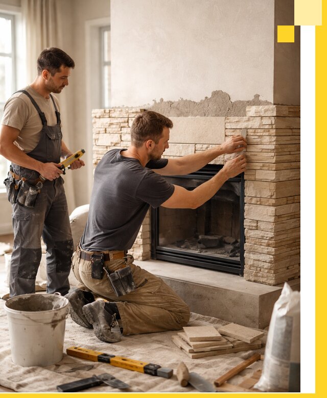 Установка и монтаж каминов для загородного дома в Реутове