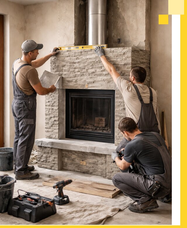 Профессиональный монтаж каминов под ключ в Реутове для дома