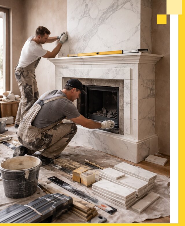 Отделка каминов в Реутове качественные облицовочные работы