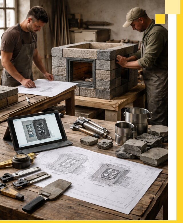 Разработка проектов печей с согласованием и монтажом в Реутове