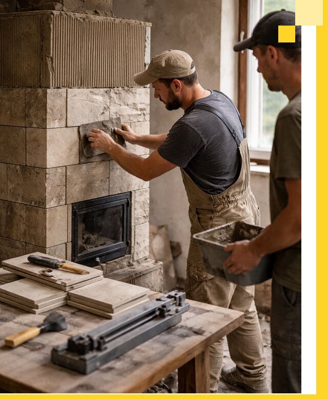 Профессиональная облицовка печей в Реутове: керамика и камень