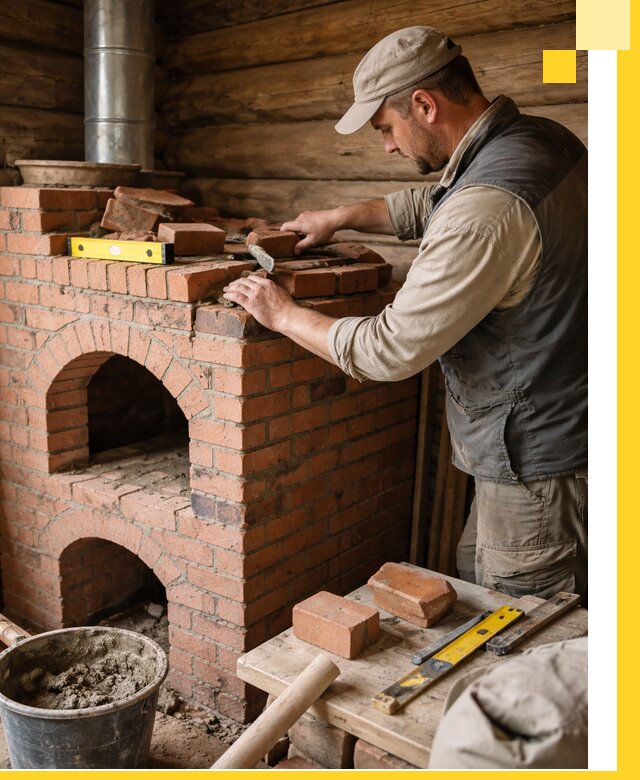 Изготовление и установка русских печей в Реутове под ключ