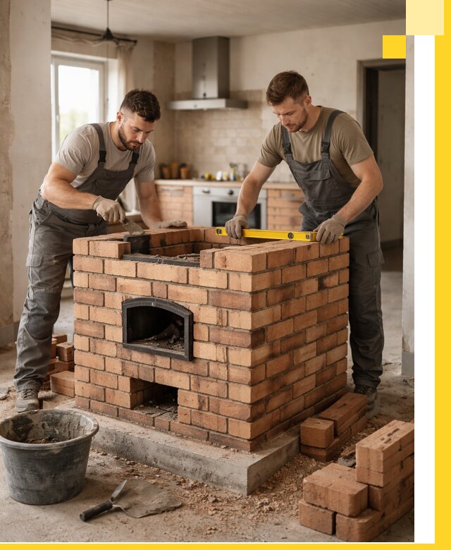 Установка и монтаж печей в частном доме в Реутове под ключ