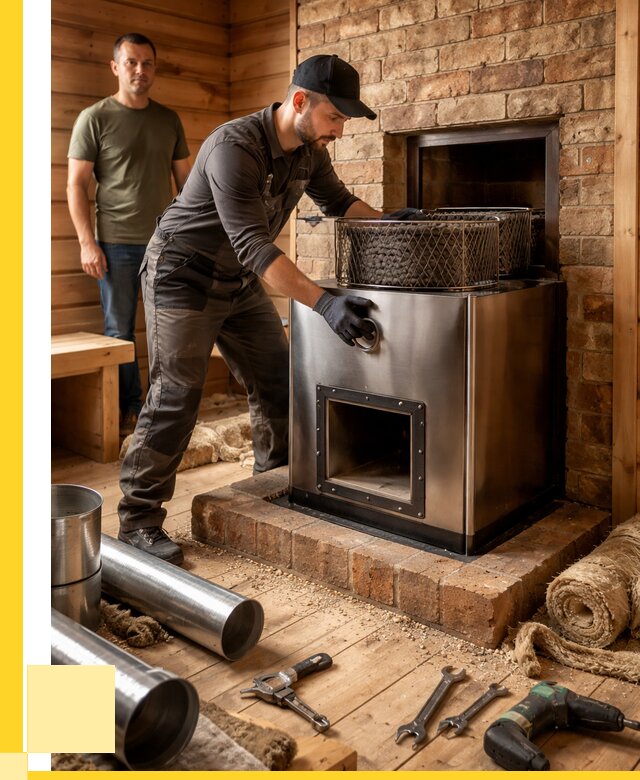 Монтаж банных печей под ключ в Реутове от 18733 р., ЭриданРтв