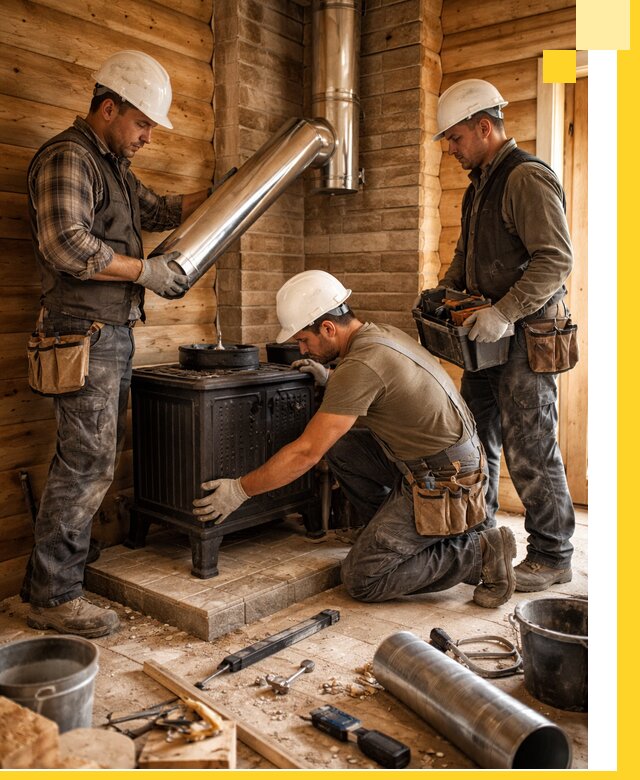 Профессиональный монтаж банных печей и дымоходов в Реутове