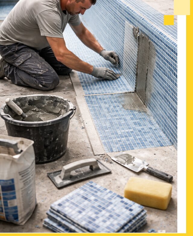 Укладка и ремонт мозаики для бассейнов под ключ в Реутове