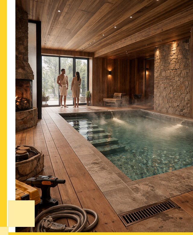 Проекты бань с бассейном под ключ в Реутове от 78053 р., ЭриданРтв