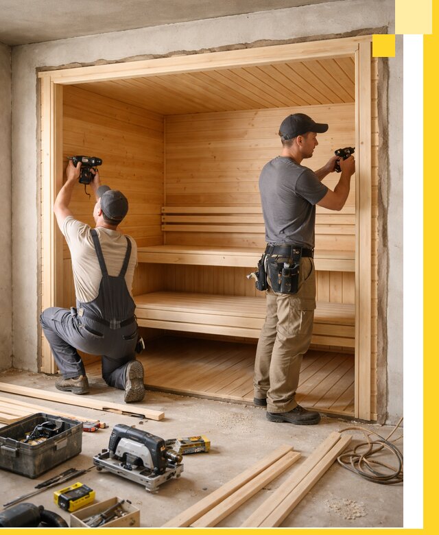 Монтаж саун под ключ в Реутове — проектирование и установка