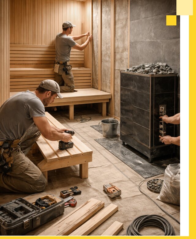Дизайн и строительство интерьерных саун под ключ в Реутове