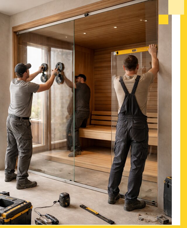 Производство и монтаж стеклянных саун под ключ в Реутове