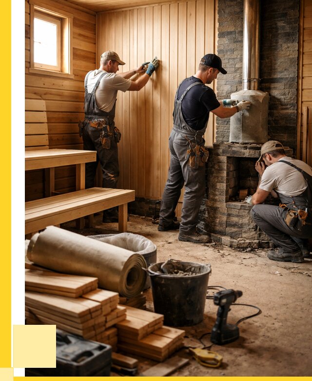 Ремонт бань под ключ в Реутове от 46832 р. | ЭриданРтв