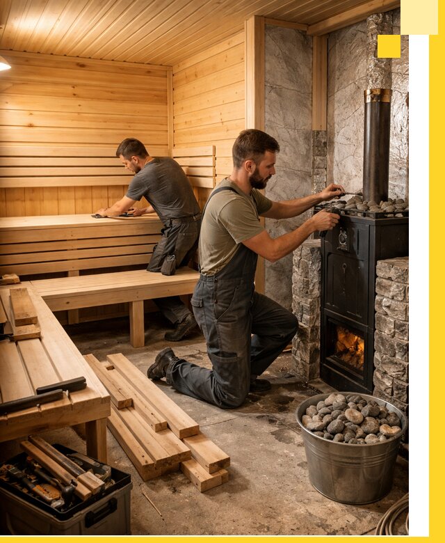 Дизайн и строительство интерьеров бань под ключ в Реутове