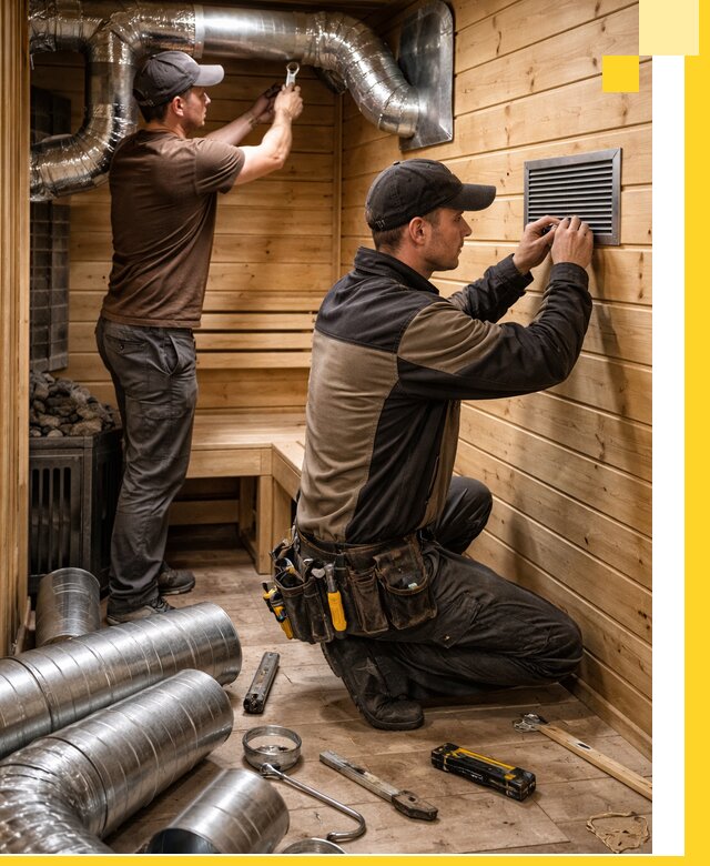 Проектирование и монтаж вентиляции бани в Реутове под ключ