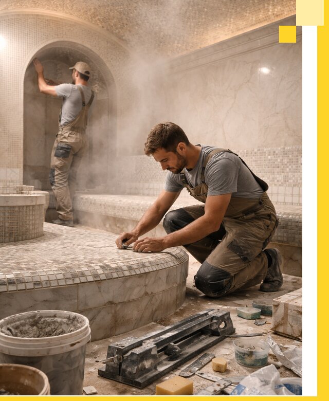 Профессиональный дизайн хамама и SPA под ключ в Реутове