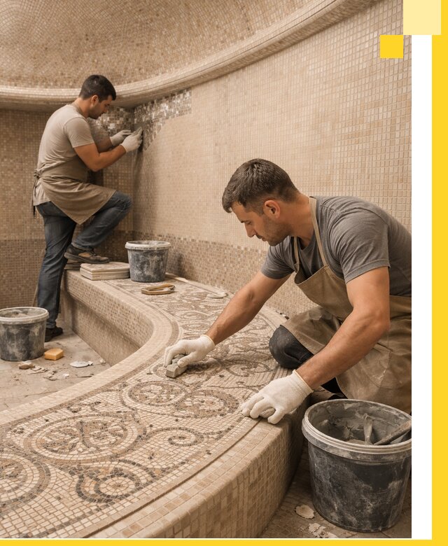 Плитка для хамама в Реутове, укладка, подбор и поставка