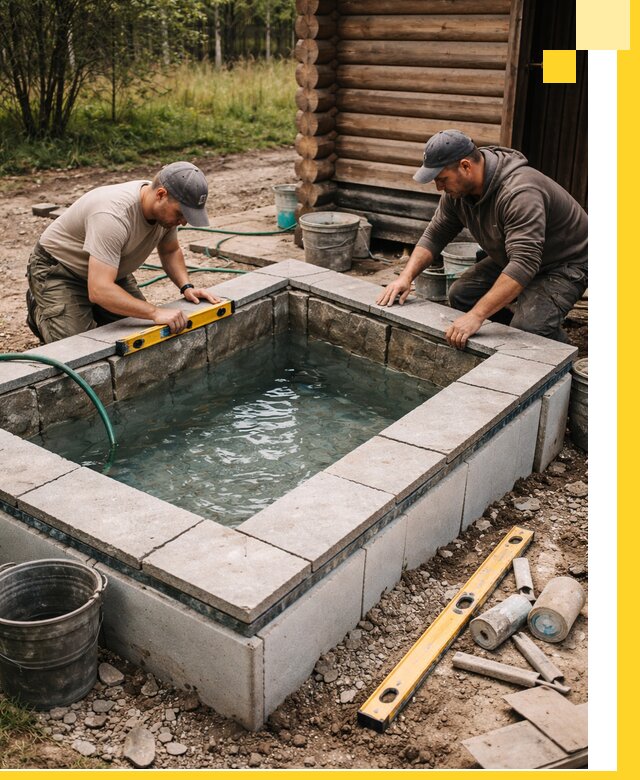 Изготовление и установка холодных купелей под ключ в Реутове